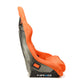NRG FRP Bucket Seat ULTRA Edition W/ Grey Pearlized Back / Orange Microfiber Material - Large