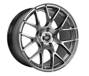 Enkei Raijin 19x8 42mm Inset 5x120 Bolt Pattern 72.6 Hub Bore Hyper Silver Wheel