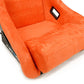 NRG FRP Bucket Seat ULTRA Edition W/ Grey Pearlized Back / Orange Microfiber Material - Large