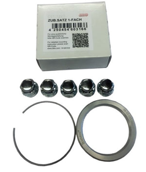 BBS PFS KIT - Ford / Mazda - Includes 82mm OD - 59.5mm ID Ring / 82mm Clip / Lug Nuts