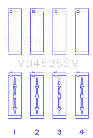 King Engine Bearings Mercedes M276 V6 (Size STD) Main Bearing Set