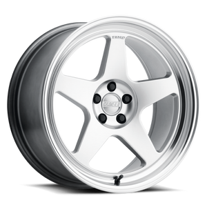 Kansei K12 KNP 15x7in / 4x100 BP / 0mm Offset / 73.1mm Bore - Hyper Silver Machined Lip Wheel