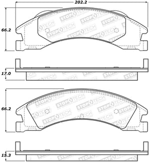 StopTech Sport Brake Pads w/Shims - Front