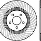 StopTech Power Slot 94-04 Ford Mustang Front Right Slotted CRYO Rotor