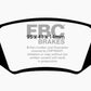 EBC 08-09 Mercedes-Benz B200 2.0 Redstuff Rear Brake Pads