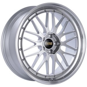 BBS LM 21x9 5x120 ET32 Diamond Silver Center Diamond Cut Lip Wheel -82mm PFS/Clip Required