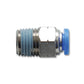 Vibrant Male Straight Pneumatic Vacuum Fitting 1/4in NPT Thread for use with 3/8in 9.5mm OD tubing