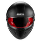 SPARCO Stealth RF Helmet - Medium/Large - Matte Black/Red