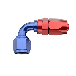 Fragola -8AN x 90 Degree Pro-Flow Hose End - Blue/Red