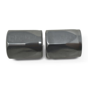 Russell Hose End Socket -6 AN Polished & Gray Anodized (2 PACK)