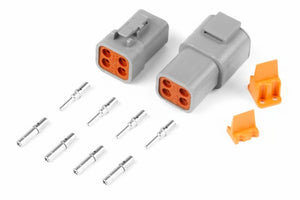 Haltech Matching Set of Deutsch DTP-4 Connectors (25 Amp) Plug & Pins