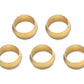 Vibrant Brass Olive Inserts 1/2in - Pack of 5