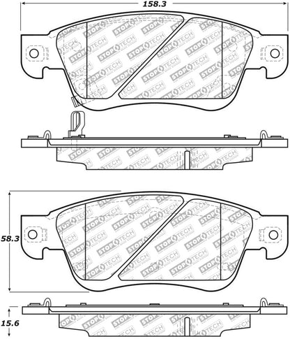 StopTech Street Select 07-08 Infiniti G35/ 08-13 G37/ 14-16 Q60 Front Brake Pads w/ Hardware