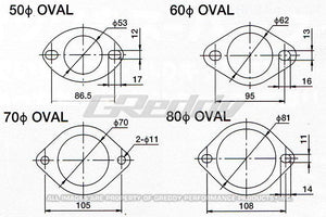 GReddy 70mm Exhaust Oval Gasket