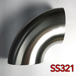 Stainless Bros 3.5in SS321 90 Deg Mandrel Bend Elbow - 1.5D Radius 16GA/.065in Wall (No Leg)