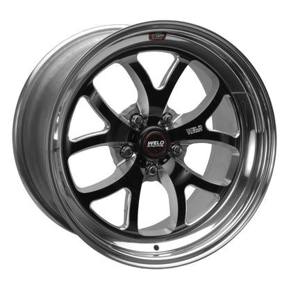 Weld S76 18x8 / 5x4.75 BP / 4.1in. BS Black Wheel (High Pad) - Non-Beadlock