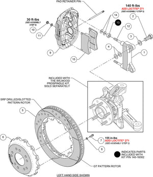 Wilwood kit front XRS6R wwe C10 alum pro spindle 13.06 rotor SRP