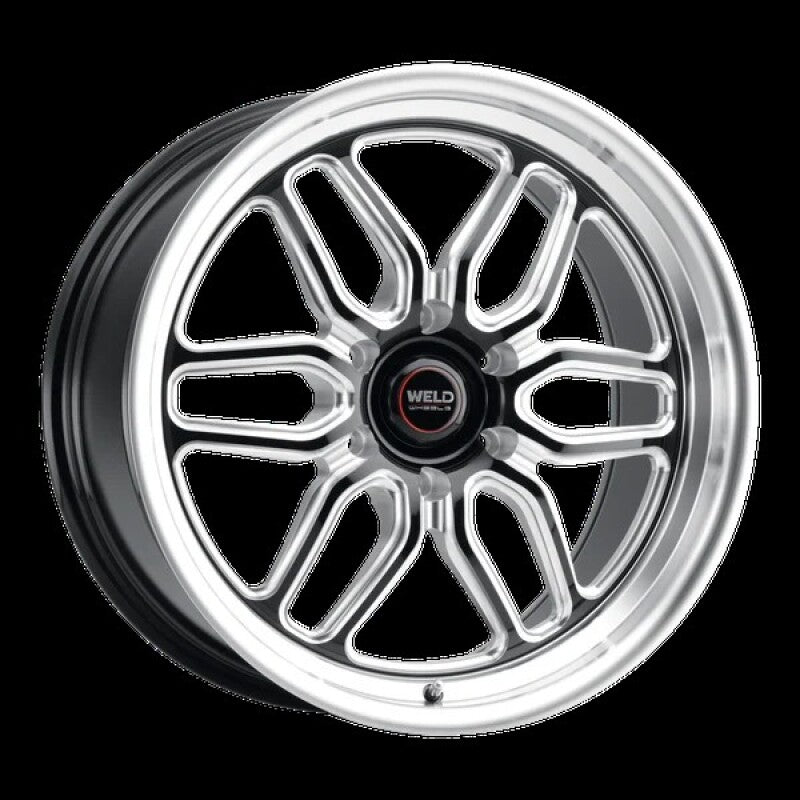 Weld Racing 17x9.5 Laguna 6 Drag 6x127 ET35 BS6.625 Gloss Black Milled - Diamond Lip 78.1