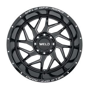 Weld Off-Road W117 22X12 Fulcrum 8X165.1 ET-44 BS4.75 Gloss Black MIL 125.1