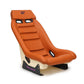 NRG GT Retro Bucket Seat - Brown PVC Leather Brown Stitching Off-White Fiberglass Back