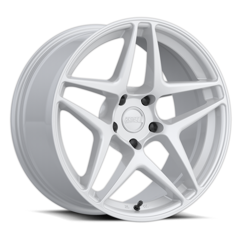 Kansei K15W Astro 18x9.5in / 5x120 BP / 35mm Offset / 72.56mm Bore - Gloss White Wheel