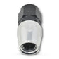 Russell Performance -4 AN Black/Silver Straight Full Flow Hose End