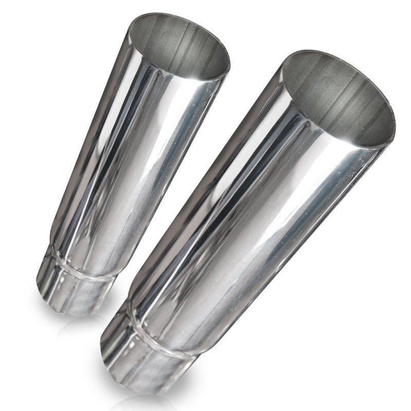 Stainless Works Straight Cut Resonator Tips 2 1/4in ID Inlet 3in Body