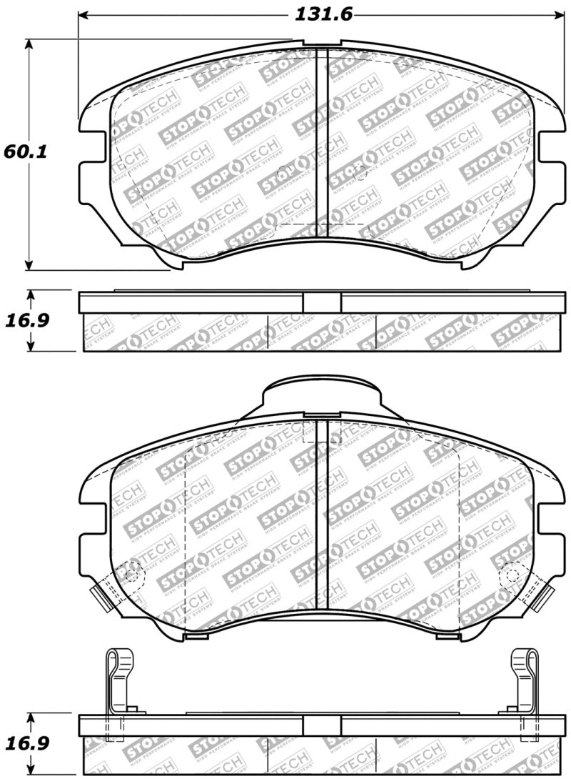 StopTech Street Select Brake Pads - Front