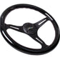 NRG Classic Wood Grain Steering Wheel (350mm) Black Paint Grip w/Black 3-Spoke Center