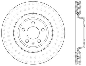 StopTech 12-13 Audi A6 Quattro/11-12 A7 Quattro / 10-13 S4 Front Left Cryo Slotted Rotor