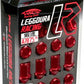 Project Kics 12X1.50 Red Leggdura Racing Lug Nuts - 20 PCS