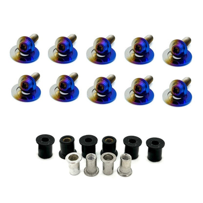 JDC Titanium Battery & Brake Reservoir Panel Plastic Rivet Replacement Kit | Nissan R35 GT-R