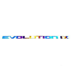 JDC Titanium "Evolution" Trunk Badge | Mitsubishi Evo 6/7/8/9/X