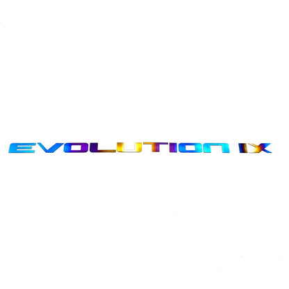 JDC Titanium "Evolution" Trunk Badge | Mitsubishi Evo 6/7/8/9/X