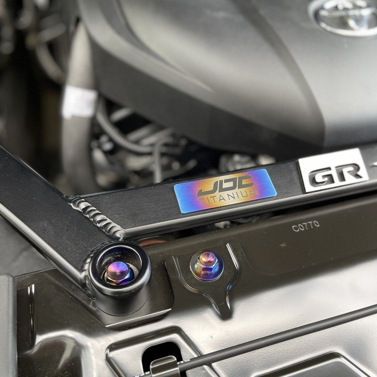 JDC Titanium Front Strut Brace Hardware Kit | A90 Toyota Supra