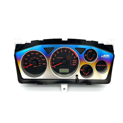 JDC Titanium Gauge Cluster Overlay | Evo 7/8/9