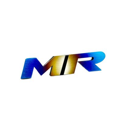 JDC Titanium "MR" Front Grill Badge | Mitsubishi Evo 8/9