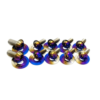 JDC Titanium Radiator Support Area Hardware Kit | Mitsubishi Evo X