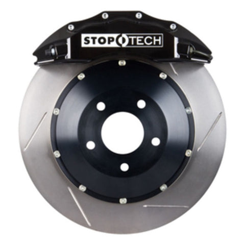 StopTech 08-09 Evo X Front BBK w/ Black ST-60 Calipers Slotted 355x32mm Rotors Pads and SS Lines