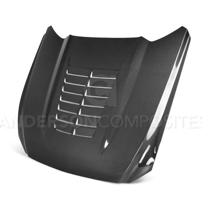 Anderson Composites 15-17 Ford Mustang (Excl. GT350/GT350R) Double Sided Type-GT5 Carbon Fiber Hood