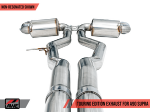 AWE Tuning 2020 Toyota Supra A90 Non-Resonated Touring Edition Exhaust - 5in Chrome Silver Tips