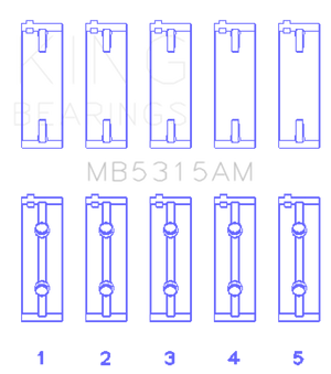 King Engine Bearings Mitsubishi 4G63T/4G64 (Size 0.5) Main Bearing Set