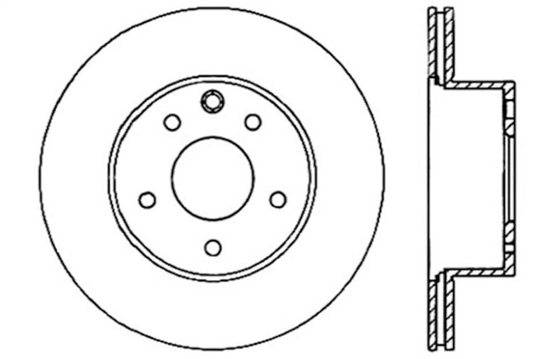 StopTech 08-12 Infiniti EX35 Cryo Drilled Sport Rear Right Rotor