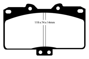 EBC 91-93 Dodge Stealth 3.0 4WD Redstuff Front Brake Pads