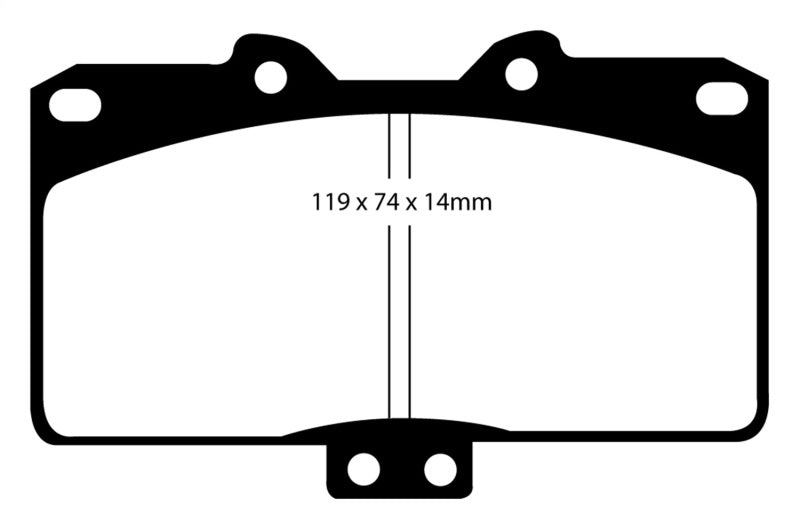 EBC 91-93 Dodge Stealth 3.0 4WD Yellowstuff Front Brake Pads