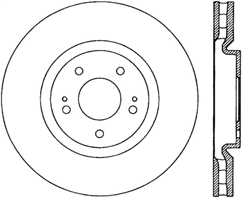 StopTech 03-06 Mitsubishi Lancer Evo AWD Drilled Right Front Rotor