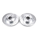 Power Stop 89-90 Nissan 300ZX Front Evolution Drilled & Slotted Rotors - Pair