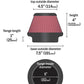 K&N Universal Round Tapered Carbon Fiber Air Filter 6in Flg ID Centered/7.5in B OD/4.5in T OD/4in H