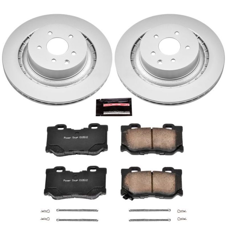 Power Stop 08-13 Infiniti G37 Rear Z17 Evolution Geomet Coated Brake Kit