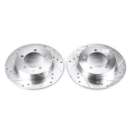 Power Stop 90-94 Eagle Talon Rear Evolution Drilled & Slotted Rotors - Pair